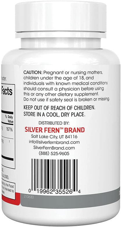 Silver Fern Vitamin K2-D3 Supplement Brand - Natural, Non-Synthetic - K2-7 as Menaquinone-7 (MK-7) - D3 as cholecalciferol - Bone, Heart & Energy Support (1 Bottle - 30 Capsules - 30 Servings)