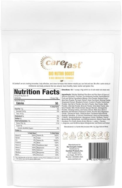 CAREFAST® Bio Nutra Boost™ | Nutritional Drink Mix for Mind and Body | Enhanced Well-Being and Daily Health Support | Over 55 Whole Food Nutrients with 120+ Vitamins, Minerals, and Antioxidants