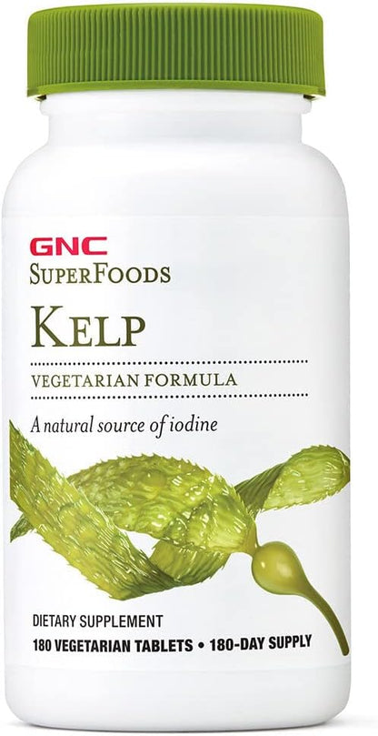 GNC SuperFoods Kelp - 180 Vegetarian Tablets (180 Servings)