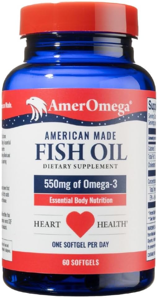 Preferred Triglyceride Omega-3 Fish Oil for Heart Health Support - Wild-Caught Alaskan Walleye Pollock - American-Sourced, American-Made - Non-GMO, Gluten-Free & Dairy-Free - 60 Softgels