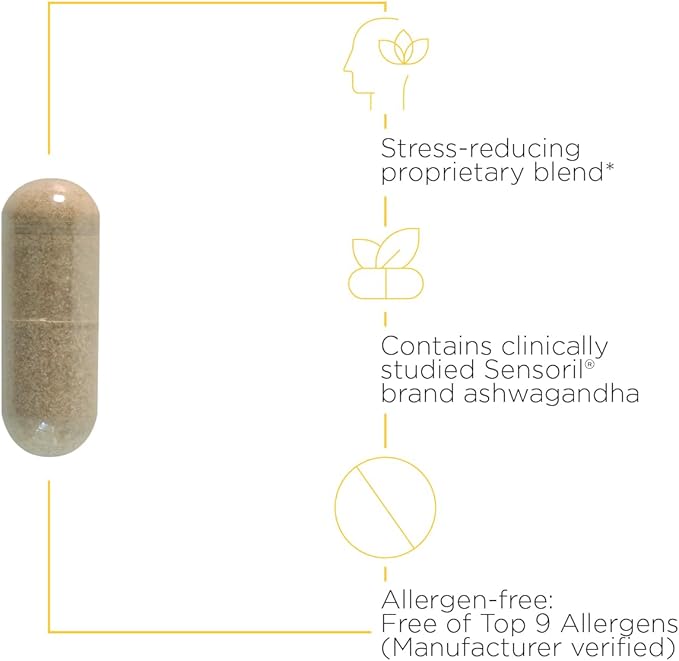 Integrative Therapeutics Cortisol Manager - Allergen-Free - Supplement with Ashwagandha and L-Theanine - Supports Relaxation & Calm to Support Restful Sleep* - 30 Tablets
