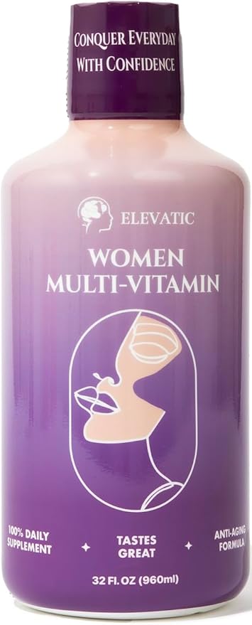 Liquid multivitamin for Women - 32Fl.oz (960ml) - Unlock The Secret Recipe | Energy and Beauty Booster | 100% Organic Aloe Vera Liquid multivitamin for Glowing Skin and Vibrant Health