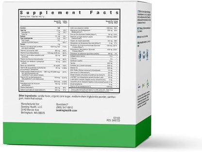 Seeking Health Optimal Prenatal with Collagen, Women’s Multivitamin with B12, L-5-MTHF, Choline, Methylation Support, Supports Fertility & Conception through Pregnancy & Breastfeeding (15 servings)*