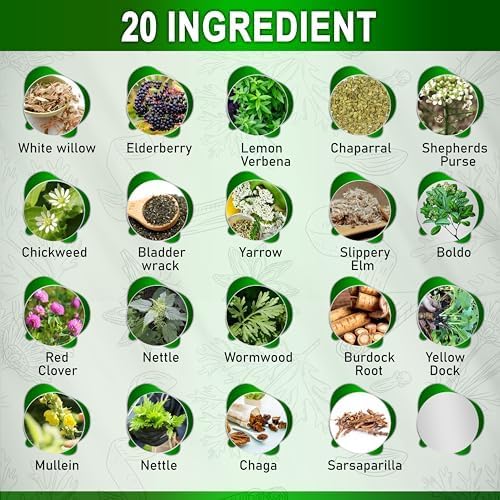 Herbal Alkablend- 20 Ingredient Tea- Holistic Wellness | Optimal Versatility in Health |Supports Immune System, Digestion, and Energy | Natural Body Cleanse and Detox