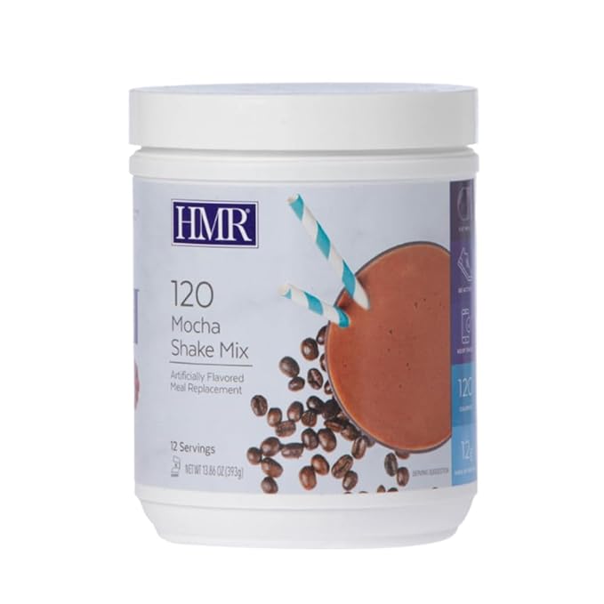 HMR 120 Shake Meal Replacement Powder | Mocha Shake Mix to Support Healthy Weight Loss | 12g of Protein | Nutritional Drink | Low Calorie Food | 12 Servings
