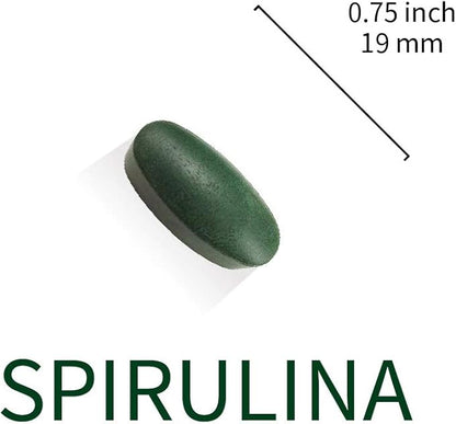 Lovita Organic Spirulina 1000mg per Tablet, Natural Multivitamin Superfood, 100% Vegan, Non-Irradiated, 90 Vegetarian Tablets