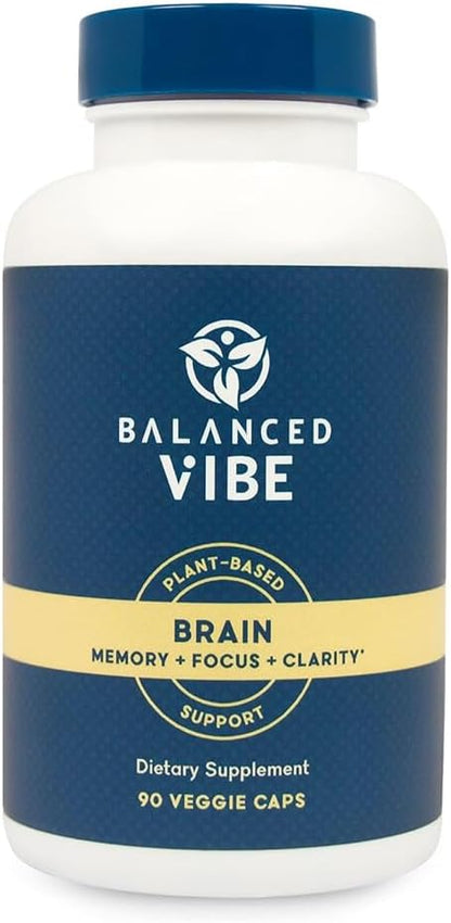 Nootropic Brain Supplement for Healthy Memory, Focus, Cognition | Balanced Fusion of Organic Lion’s Mane and 7 Power Plants | Neuro Protective Formula | Brain Boost | Adaptogens | Non-GMO. 90 caps.