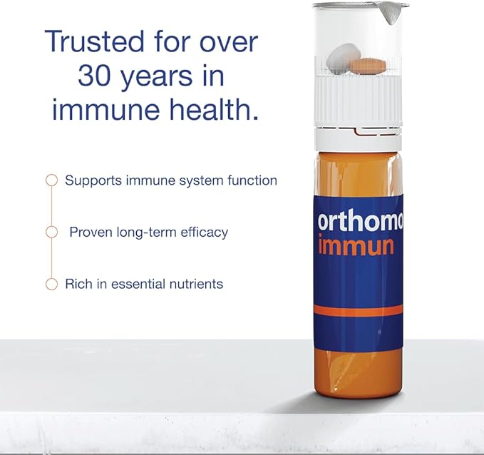 Orthomol Immun Vial, Immune Support Supplement,Capsule 30-Day Supply, Vitamins A, B, C, D, E, Zinc, Iodine