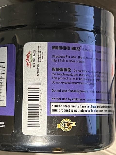 Morning Buzz Energy Powder Grape Drink - Energy Boost Drink Mix - Sugar-Free Energy with Antioxidants - Morning Kickstart and Sports Nutrition Endurance Product