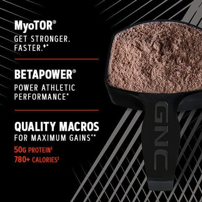 GNC AMP Mass XXX Mass Gainer Protein Powder | 50g Protein | Targeted Muscle Building and Workout Support Formula with MyoTor, BCAA and Creatine |Strawberry | 13 Servings