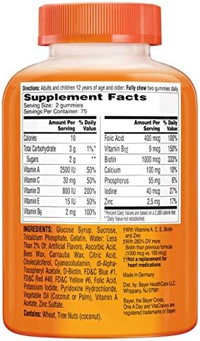 One A Day Women’s Multivitamin, Supplement with Vitamins A, C, E, B1, B2, B6, B12, Biotin, Calcium and Vitamin D, 150 count