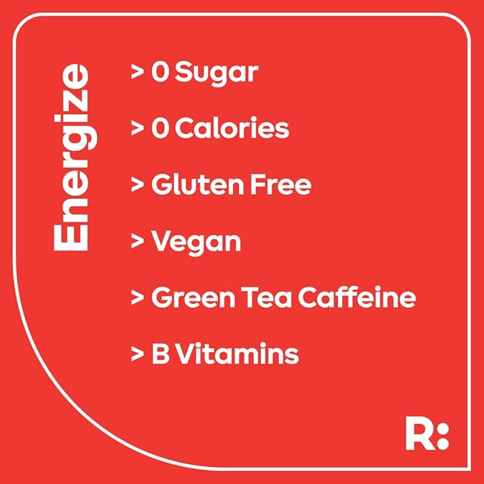 Ryde: Energize Shot | Tropical Flavor | Green Tea Caffeine, Taurine, Ginseng Extract & B Vitamins | 0 Calories, 0 Sugar | 2 FL OZ Shots | Boosts energy* (24 Pack)