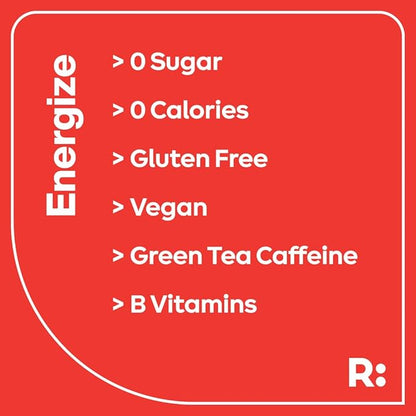 Ryde: Energize Shot | Tropical Flavor | Green Tea Caffeine, Taurine, Ginseng Extract & B Vitamins | 0 Calories, 0 Sugar | 2 FL OZ Shots | Boosts energy* (24 Pack)