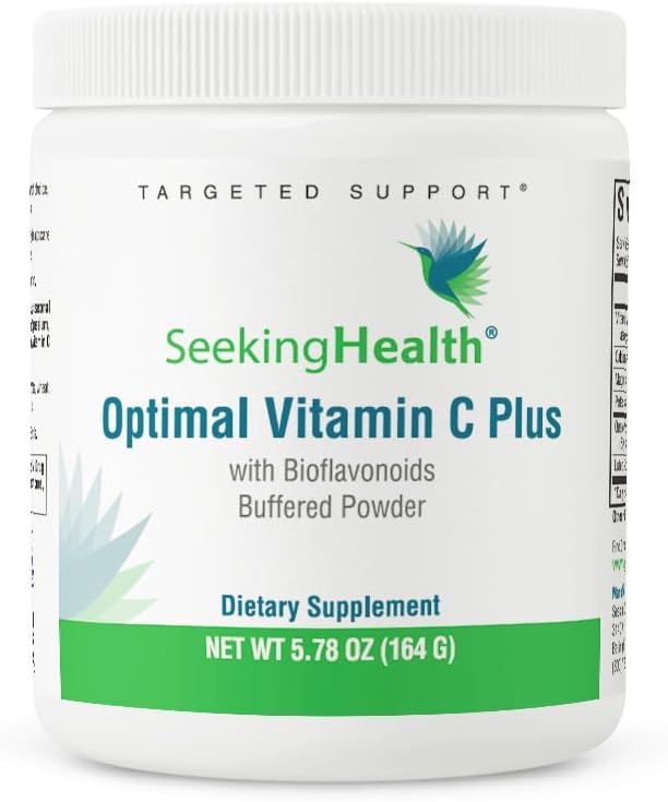Seeking Health Optimal Vitamin C Plus - Vitamin C Powder Supplement with Calcium Ascorbate & Magnesium - Immune Support Supplement - 40 Servings