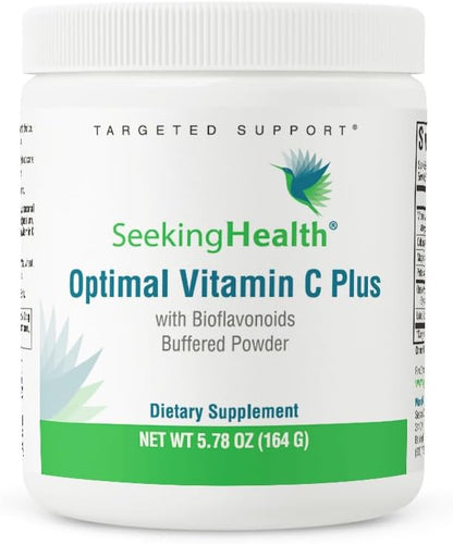 Seeking Health Optimal Vitamin C Plus - Vitamin C Powder Supplement with Calcium Ascorbate & Magnesium - Immune Support Supplement - 40 Servings