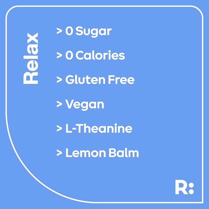 Ryde: Relax Shot | Raspberry Flavor | Lemon Balm, L-Theanine, Ginseng & Chamomile | 0 Calories, 0 Sugar | 2 FL OZ Shots | Helps You Relax* (8 Pack)