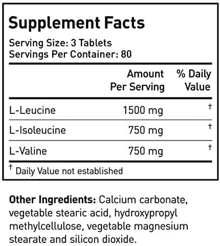Crazy Muscle BCAA Pills with The Perfect 2:1:1 Ratio of Branched Chain Amino Acids Supplement - 1000mg of BCAAs per Pill (Better Than Capsules) 120 Tablets