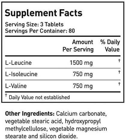 Crazy Muscle BCAA Pills with The Perfect 2:1:1 Ratio of Branched Chain Amino Acids Supplement - 1000mg of BCAAs per Pill (Better Than Capsules) 120 Tablets