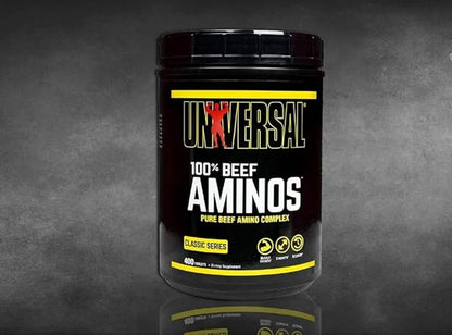 Universal 100% Beef Aminos Tablets | Pure Beef Amino Complex | Full Spectrum EAAs, BCAAs & Protein from Beef Protein Isolate & Pure Desiccated Argentine Beef Liver | 66 Servings, 200 Tablets