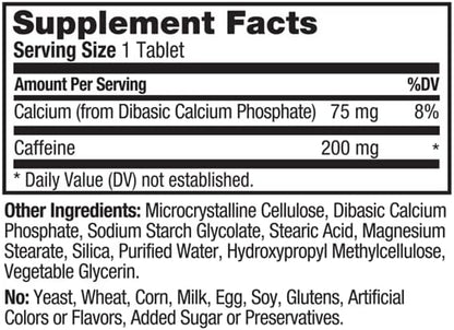 ProLab Caffeine Tablets 200mg - 300ct | Energy Support, Helps Enhance Endurance & Mental Focus, Reduce Fatigue, Pre-Workout, Extra Strength