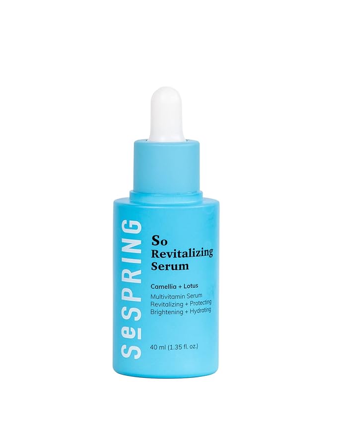 So Revitalizing Multivitamin Face Serum Korean Skincare, For Skin Brightening and Hydrating, with Camella, Lotus, Vitamins B3, C, E, and Q10, No Paraben, Cruelty Free, 40 ml/1.35 oz