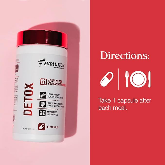 Evolution Advance Nutrition Liver Care Support Formula for Men and Women – Dietary Supplement Support for Liver Detox, Boost Natural Cleansing and Reduce Inflammation (90 Capsules)