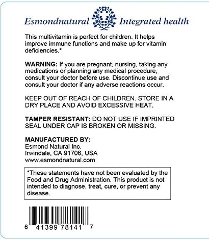 Children's Chewable Multivitamins with Vitamin C (Former Kiwi Fruit Complex), GMP, Natural Product Assn Certified, Made in USA - 60 Tablets