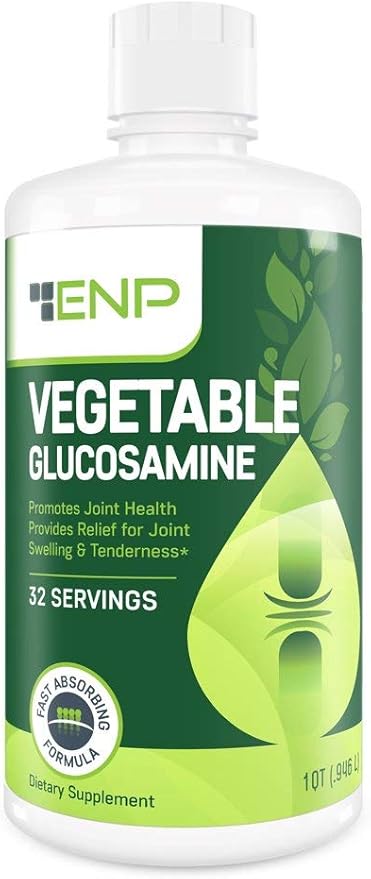 Vegan Liquid Glucosamine Supplement Plus MSM | 1500mg Glucosamine with MSM | Non Shellfish | GMO Free | Joint Support Supplement Derived from Vegetables | 32 oz | Made in USA