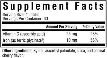 Seeking Health Iron Chewable - Mineral Supplement to Support Healthy Metabolism - Supplement Aids Muscle Function in Men & Women - Energy Support Supplement - 10 mg, 60 Tablets