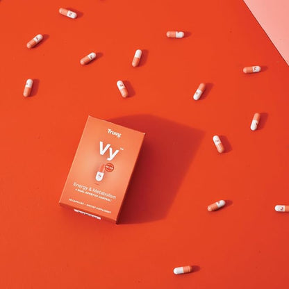 Truvy Vy Dual Appetite Suppressant for Weight Loss - 30-Day Kit - Energy & Metabolism Booster - Food Dietary Supplements for Women & Men - 1 Box of Vy™ (56 Capsules)