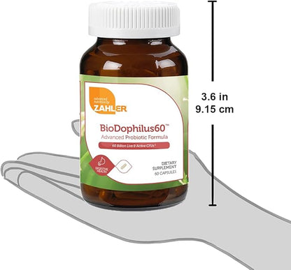 Zahler BioDophilus High Potency Probiotic Formula 60 Billion Live & Active CFUs - 60 Capsules