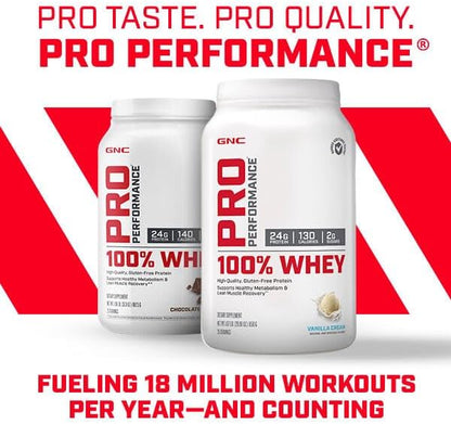 GNC Pro Performance 100% Whey Protein Powder | Supports Healthy Metabolism and Lean Muscle Recovery | Creamy Strawberry | 25 Servings
