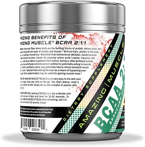 BCAA 2:1:1 Branched Chain Amino Acids Supplement | 6000 Mg Per Serving | 30 Servings | Watermelon Flavor