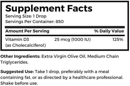 Dr. Clark Liquid Vitamin D Supplement, 1000 IU, 1 fl oz