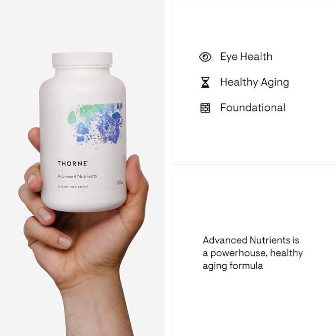 THORNE Advanced Nutrients - Multivitamin and Mineral Supplement with Nicotinamide Riboside - Foundational Support, Healthy Aging and Eye Health - Gluten-Free, Soy-Free - 240 Capsules - 30 Servings