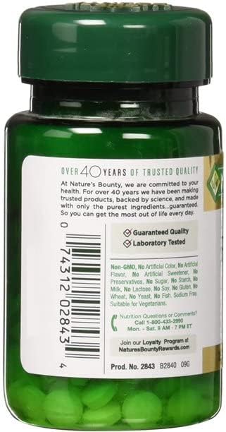 Nature's Bounty Folic Acid 800 mcg Vitamin Supplement Maximum Strength - 250 Tablets, Pack of 2