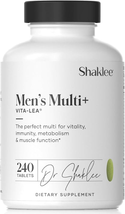 Shaklee - Vita-Lea® Men High Potency Multivitamin and Multimineral - Supports Heart, Immune, Bone, and Joint Health - Formulated for Men's Unique Needs - Includes Vitamin C, D, and E - 240 Tablets