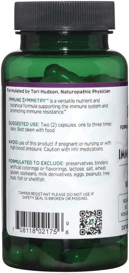 Vitanica Immune Symmetry, Immune Support, Vegan, 60 Capsules