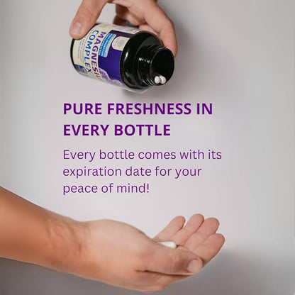 N1N Premium Magnesium Complex - High Absorption Magnesium Supplement for Women and Men to Support Regularity and Bone Health- 120 Veggie Capsules