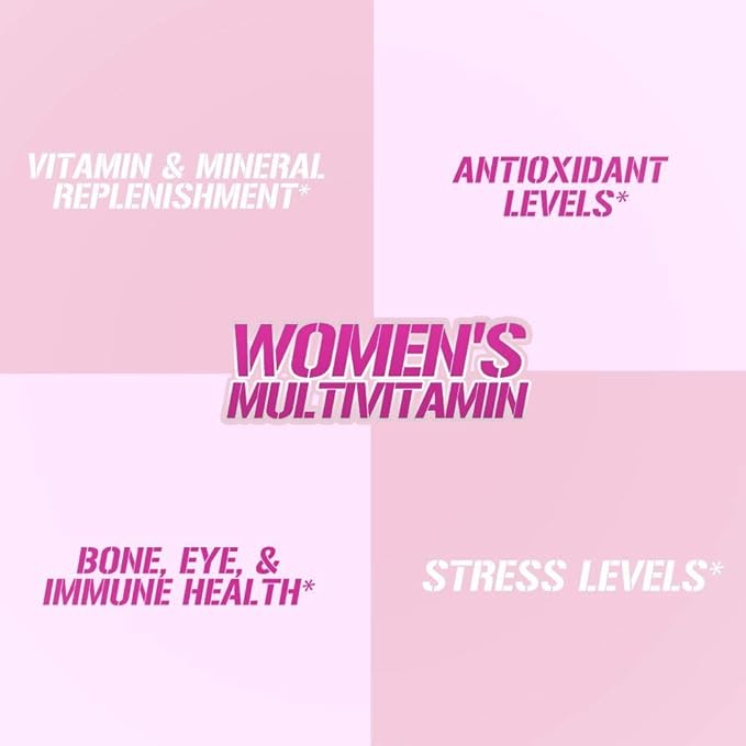 Evlution Nutrition Women's Multivitamin - Full Spectrum Vitamins & Minerals, Immune Health, Vitamin C & D, Iron, Zinc, Antioxidants & Bioflavonoids, Skin, Hair, Bone, Eye Health, 120 Tablets, 60 Days