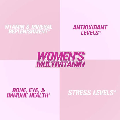 Evlution Nutrition Women's Multivitamin - Full Spectrum Vitamins & Minerals, Immune Health, Vitamin C & D, Iron, Zinc, Antioxidants & Bioflavonoids, Skin, Hair, Bone, Eye Health, 120 Tablets, 60 Days