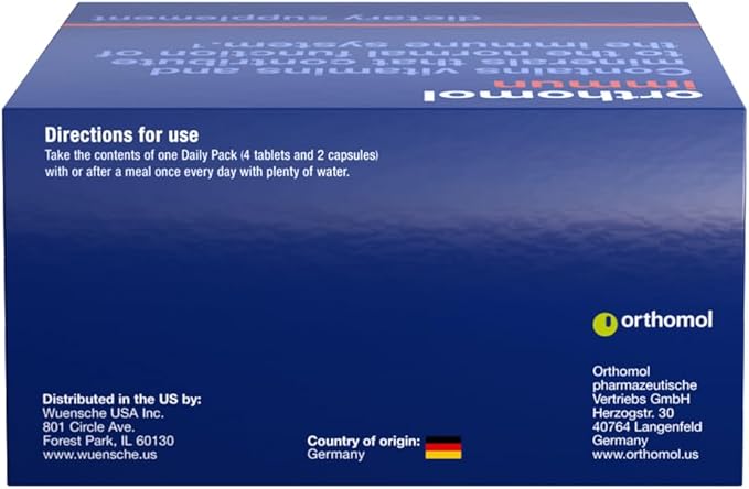 Orthomol Immun Tablet and Capsule, Immune Support Supplement, 30-Day Supply, Vitamins A, B, C, D, E, Zinc, Iodine