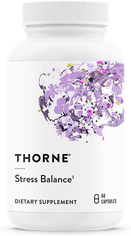 THORNE Stress Balance (Formerly Phytisone) - Adrenal Support Supplement with Vitamin C & Ashwagandha - Dairy-Free Health Support - 60 Capsules - 30 Servings