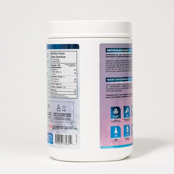 Protein Refresher (25 Servings) - Revolutionary Juice-Type Whey Protein Powder for Fitness, Bodybuilding, Gym, or for Bigger Protein Intake (25 Scoops, Strawberry Lemonade)