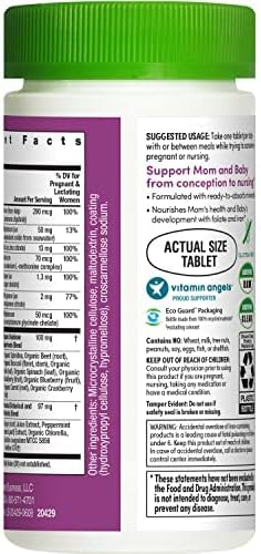Rainbow Light High-Potency Prenatal One Multivitamin, Prenatal Health Multivitamin Supports Mom's Health and Baby's Development, With Vitamin C, Vegan, 60 Count