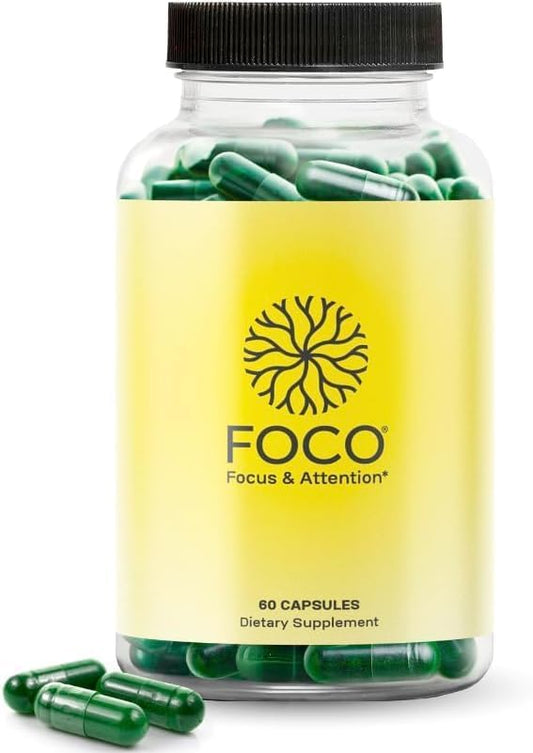 Think FOCO - Focus Supplement for Kids, Teens & Adults - Natural Focus in 30 Minutes - Brain Supplements for Memory and Attention - Vegan Vitamin, Gluten Free, Non GMO Vitamins