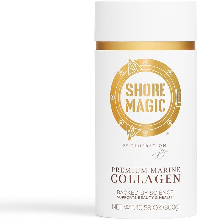 Premium Marine Collagen Powder with Type I II III and IV Hydrolyzed Peptides for Women and Men Sourced from Wild Fish, Certified Halal and Kosher Unflavored - 30 Day Supply, 300g Canister