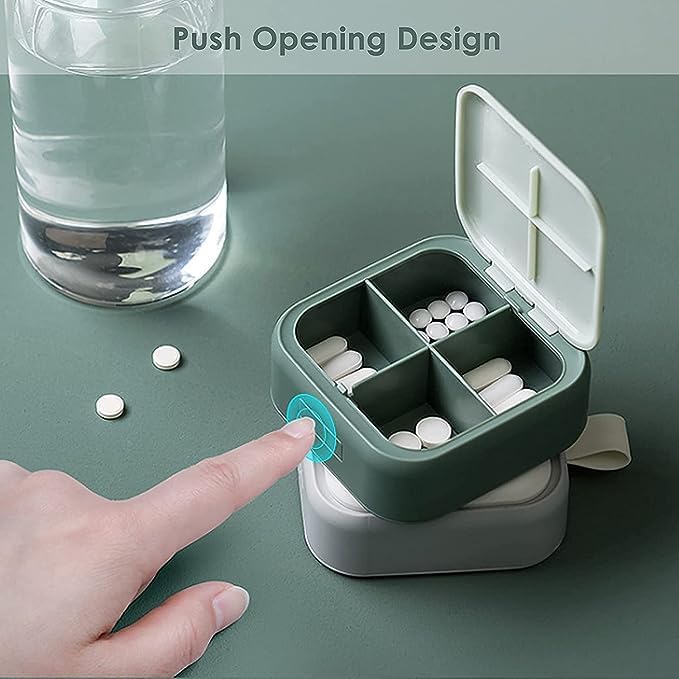 SmartyPants Kids Complete Multivitamin, 180 Gummies Bundle with Long Glacier Pill Oragnizer, Small Cute Pill Container for Medicine, Vitamins, Fish Oils, Supplement, Green