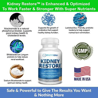 Kidney Restore & Kidney Shield 2-Pack Bundle for Kidney Cleanse, Support Kidney Function, Renal Health and More