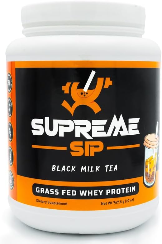 Boba Protein Powder Made with Real Black Tea - Boba Milk Tea Sweetened with Natural Monk Fruit - Clean, Creamy Boba Tea Protein Powder - Grass Fed Whey Protein Isolate Bubble Tea - 27 Oz